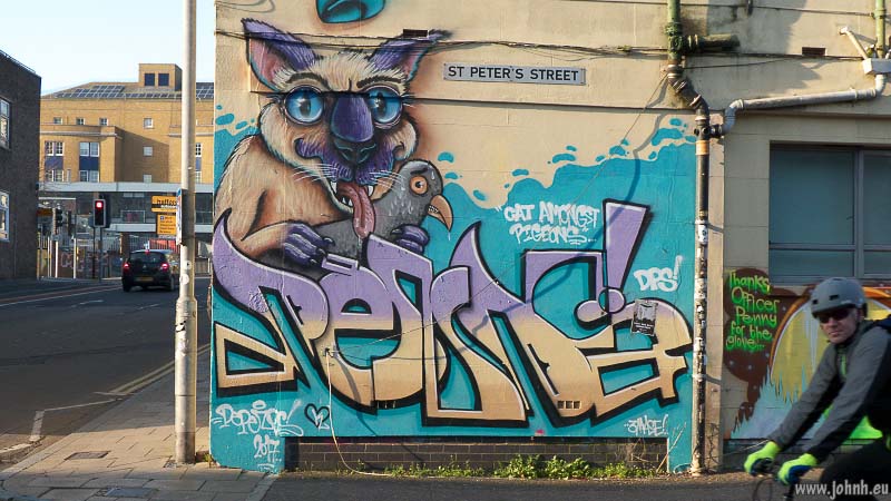 Street art in St Peters Street, Brighton