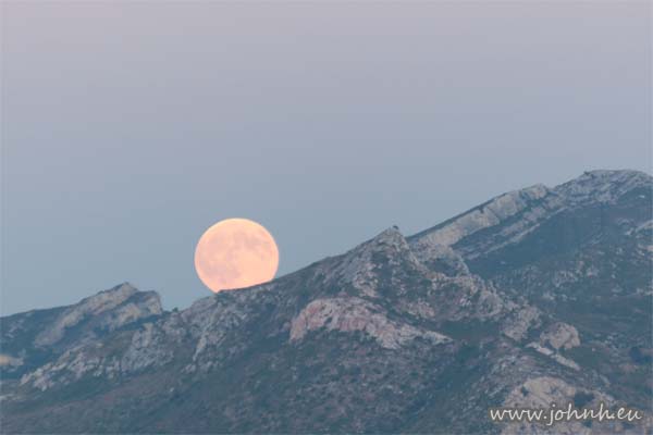 Moonrise over Marseille - August 2015