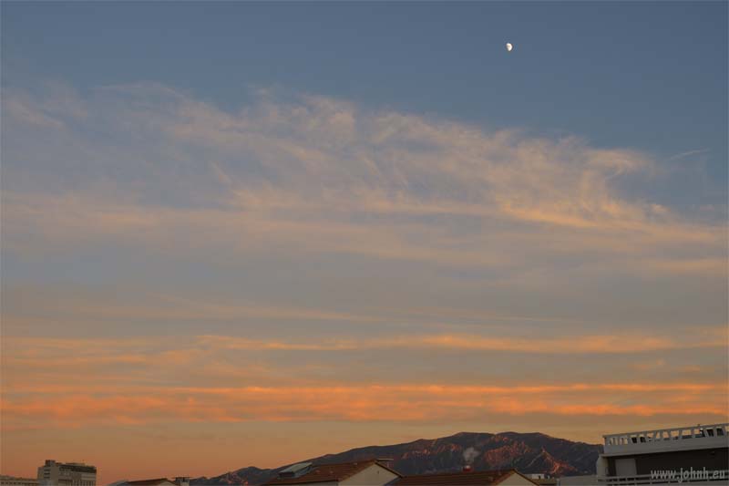 Winter sunset in Marseille
