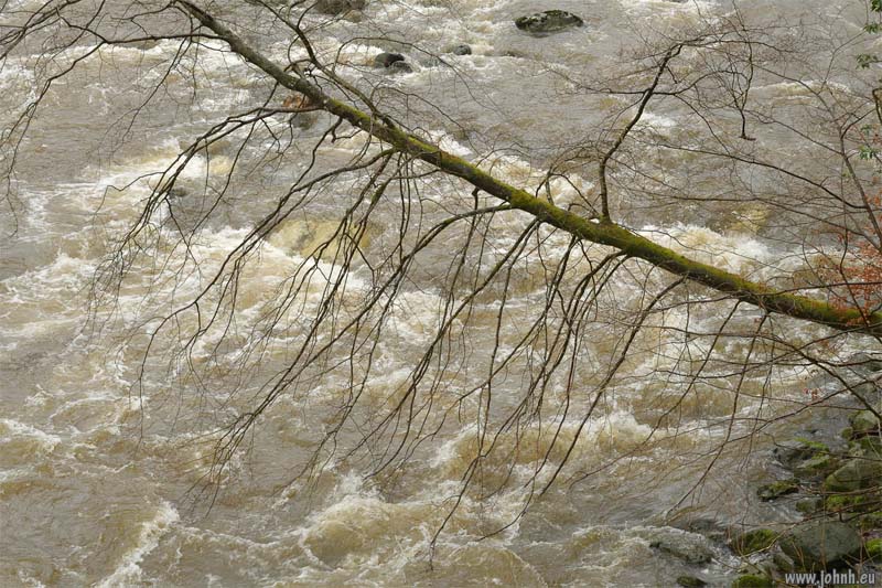Water in the gorge of the River Greta, Cumbria