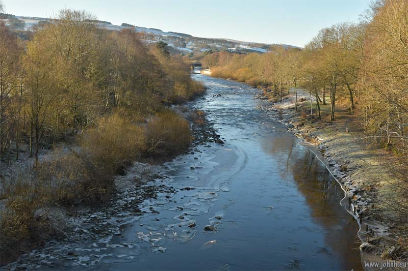 Ice on the River South Tyne at Ridley Bridge 