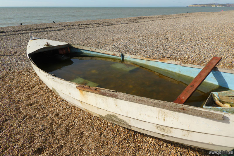 Boat on the beach at Seaford, Sussex