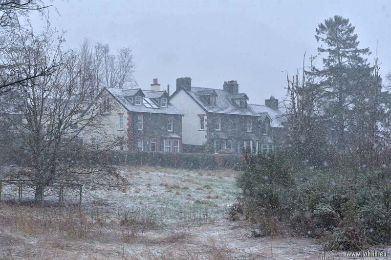 Blizzard in Keswick, Cumbria