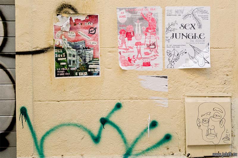 Tags and graffitos in Marseille 5th and 6th arondissments