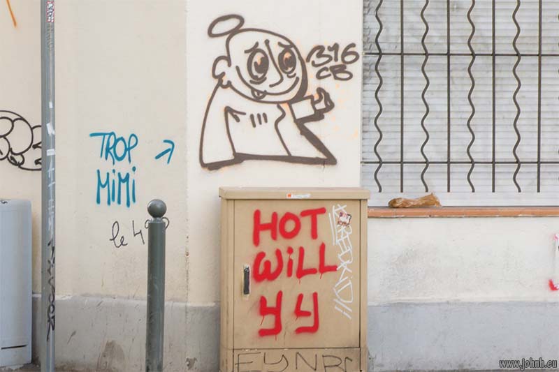 Tags and graffitos in Marseille 5th and 6th arondissments