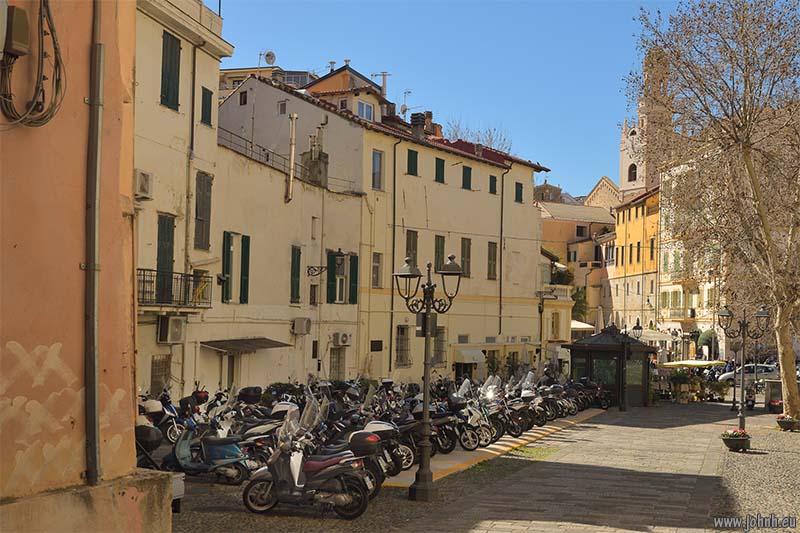 Scooters in San Remo, Liguria