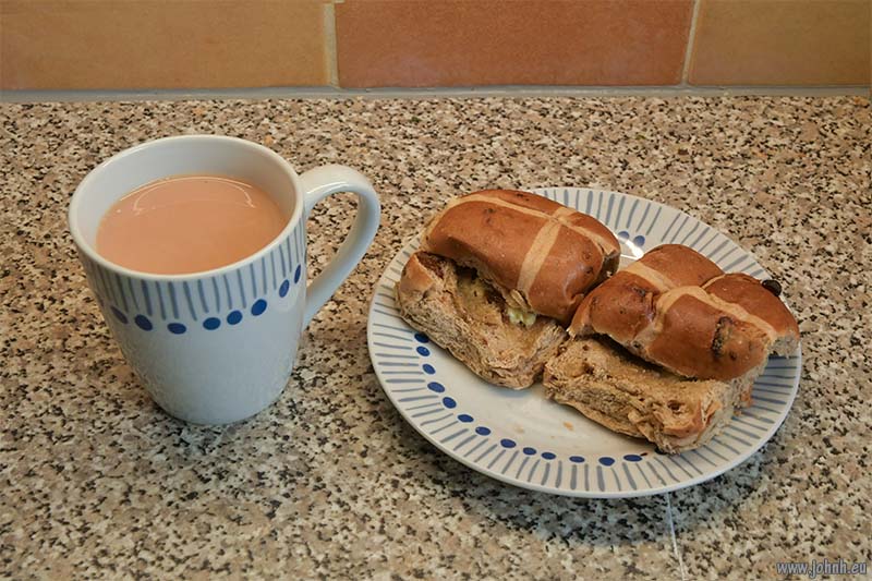 hot cross buns from the Keswick bakers 